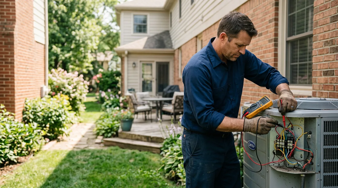 HVAC technician working near Delphos, KS